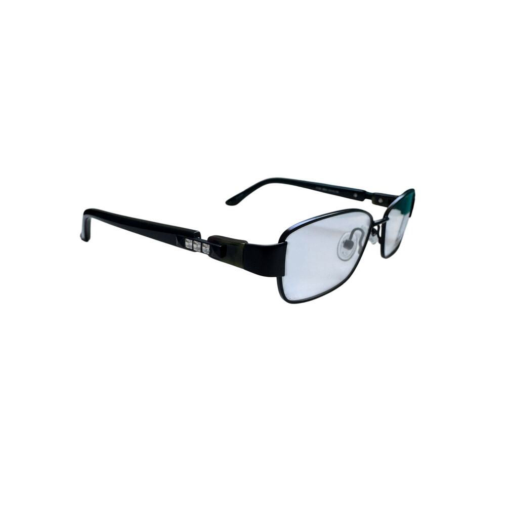 NEW Deadstock Rampage 182 rectangular black rhinestone y2k eyeglasses